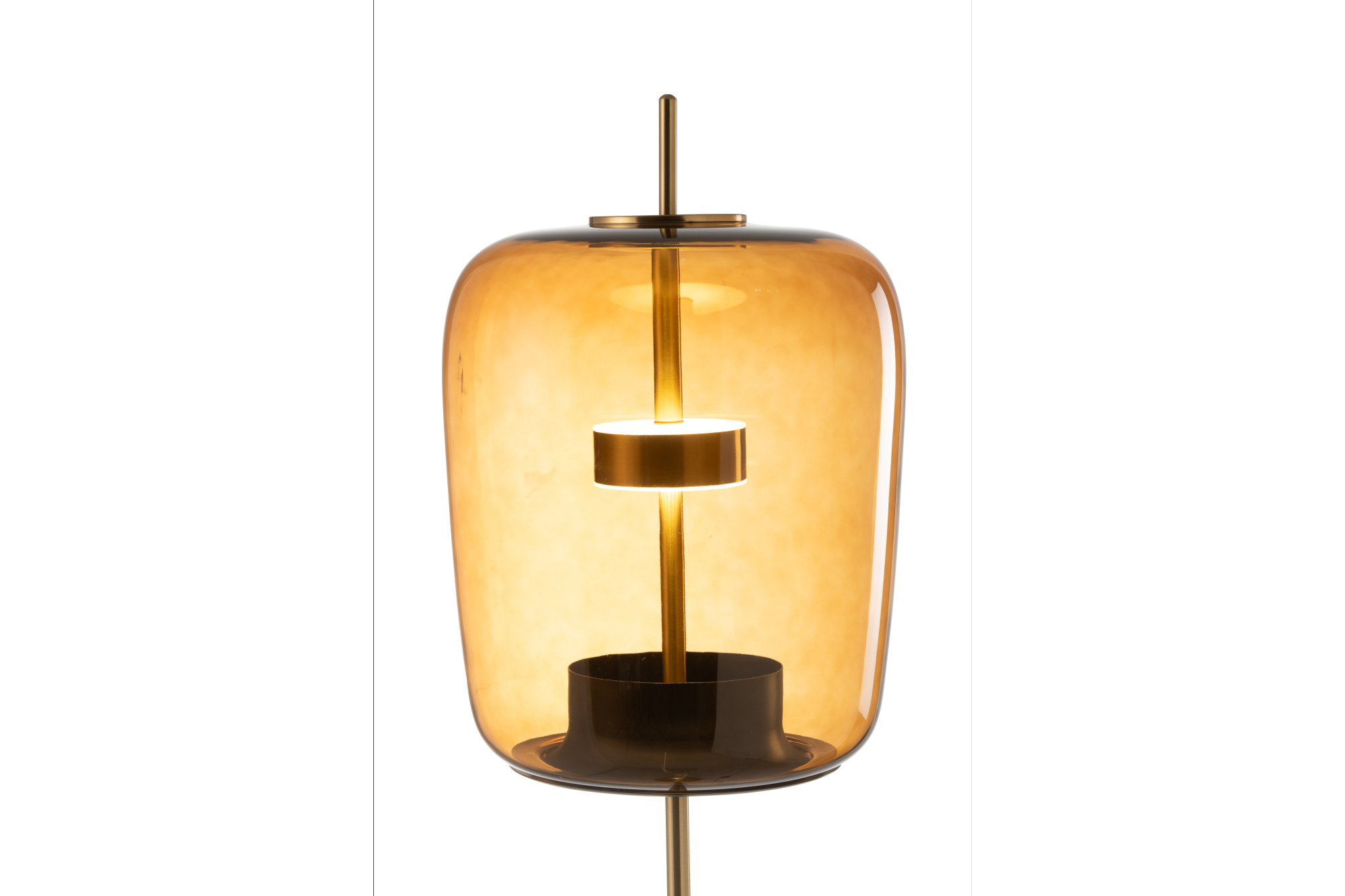 Floor Lamp Fiona Retro 168cm Brown Glass