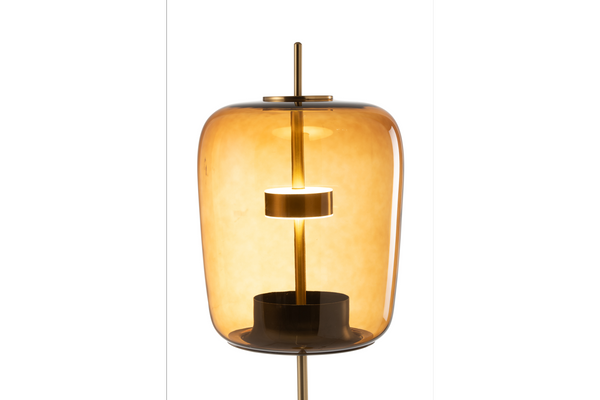 Floor Lamp Fiona Retro 168cm Brown Glass
