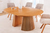 Round Extendable Dining Table Yoko 120-160-200cm Oak Wood Natural