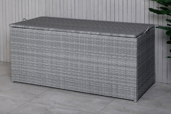 Outdoor Storage Box London 130x60cm Wicker Grey
