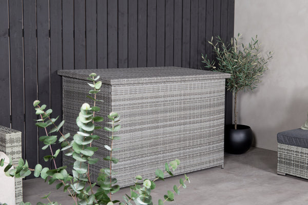 Outdoor Storage Box Amazon 150x90cm Wicker Grey
