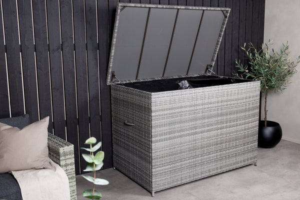Outdoor Storage Box Amazon 150x90cm Wicker Grey