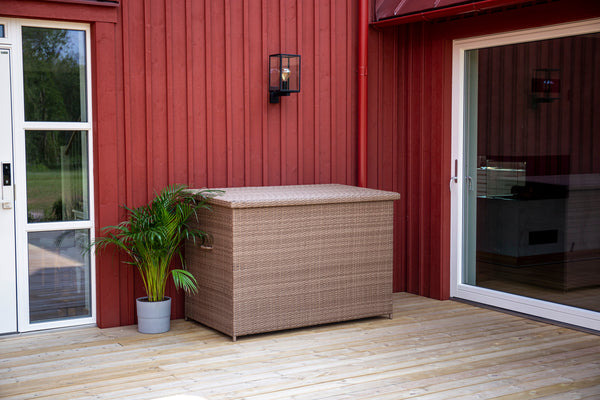 Outdoor Storage Box Amazon 150x90cm Wicker Natural