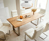 Dining Table Olympus Live Edge 200cm Acacia Wood Natural Square Frame Slim Steel 55mm Top