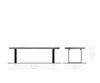 Dining Table Olympus Live Edge 260cm Acacia Wood Natural Square Frame Slim Steel 55mm Top