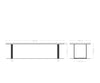 Dining Table Olympus Live Edge 300cm Acacia Wood Natural Square Frame Slim Steel 55mm Top