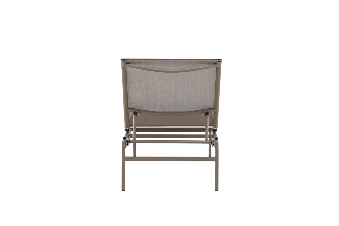 Sun Lounger Massimo 189cm Steel Beige Textilene Beige