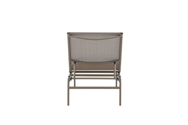 Sun Lounger Massimo 189cm Steel Beige Textilene Beige