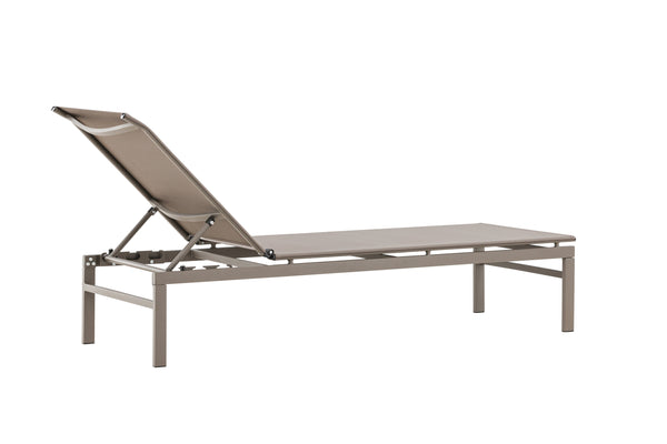 Sun Lounger Massimo 189cm Steel Beige Textilene Beige