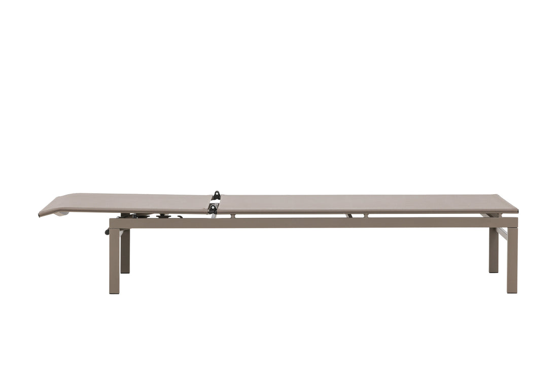 Sun Lounger Massimo 189cm Steel Beige Textilene Beige