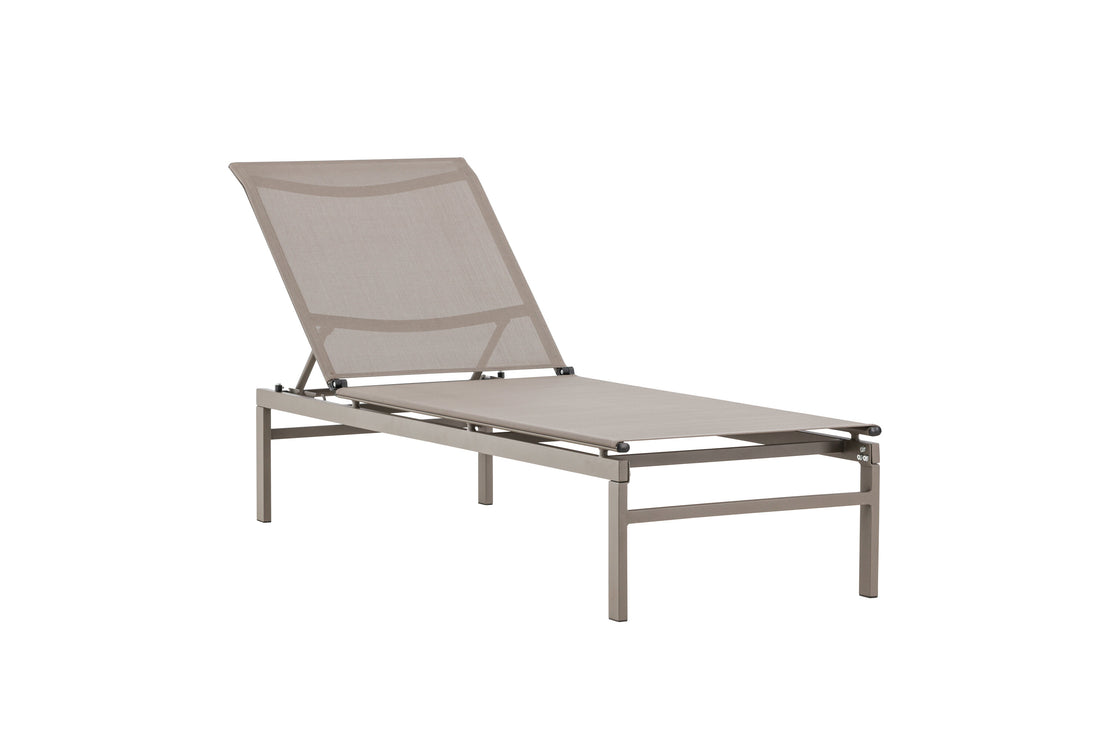 Sun Lounger Massimo 189cm Steel Beige Textilene Beige