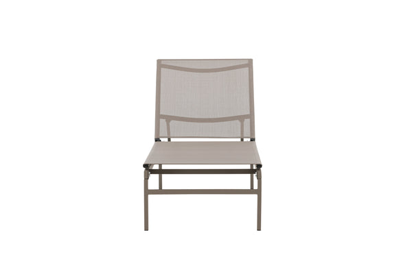 Sun Lounger Massimo 189cm Steel Beige Textilene Beige