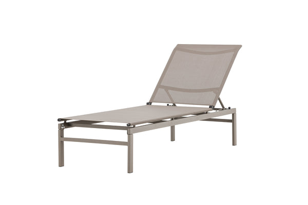 Sun Lounger Massimo 189cm Steel Beige Textilene Beige