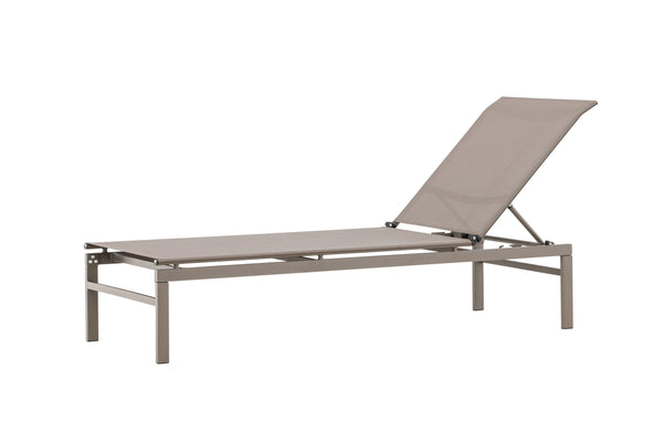 Sun Lounger Massimo 189cm Steel Beige Textilene Beige
