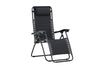 Sun Lounger Vulcano 163cm Steel Black Oxford Fabric Black