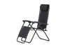 Sun Lounger Vulcano 163cm Steel Black Oxford Fabric Black