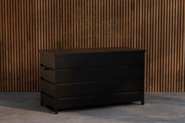 Outdoor Storage Box Nisis 130x60cm Aluminum Black