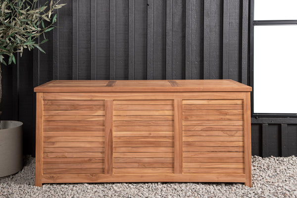 Outdoor Storage Box Trento 130x50cm Teak Wood Natural