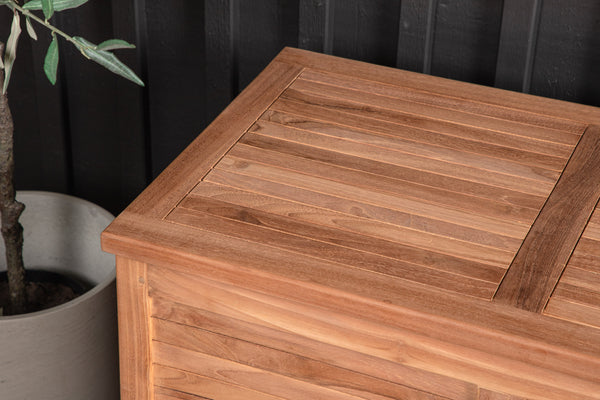Outdoor Storage Box Trento 130x50cm Teak Wood Natural