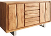 Sideboard Olympus Live-Edge 147cm Acacia Wood Natural 2 Doors 3 Drawers