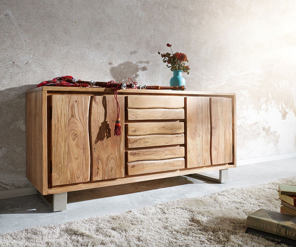 Sideboard Olympus Live-Edge 147-170 cm Acacia Wood Natural
