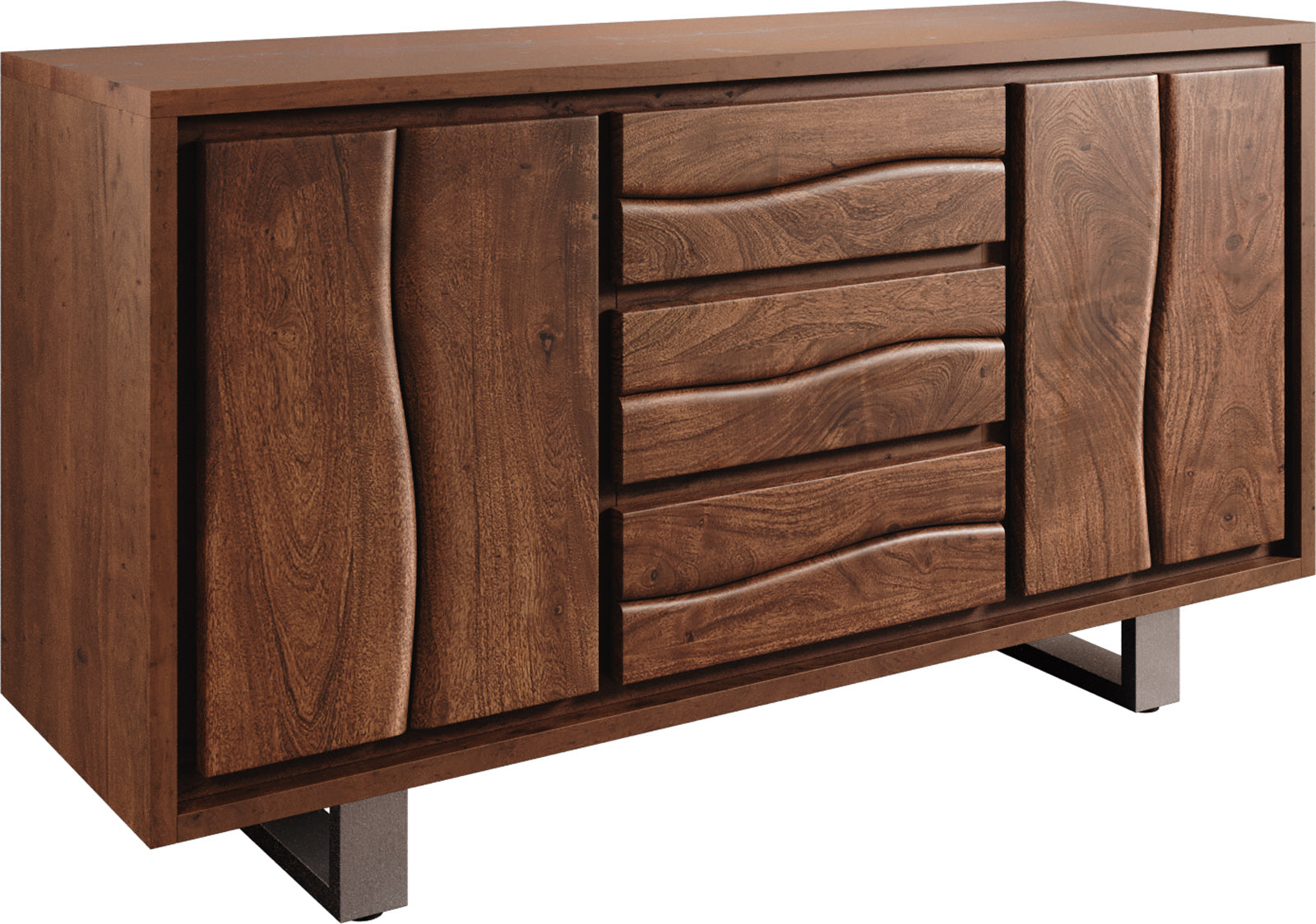 Sideboard Olympus Live-Edge 147cm Acacia Wood Brown