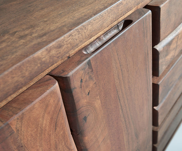 Sideboard Olympus Live-Edge 147-172 cm Acacia Wood Brown