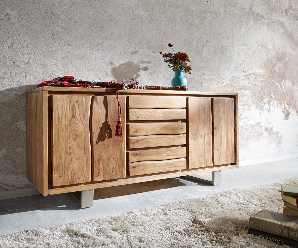 Sideboard Olympus Live-Edge 147-170 cm Acacia Wood Natural