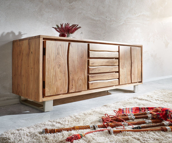Sideboard Olympus Live-Edge 147-170 cm Acacia Wood Natural