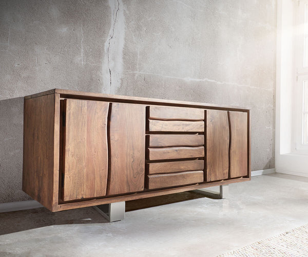 Sideboard Olympus Live-Edge 147-172 cm Acacia Wood Brown
