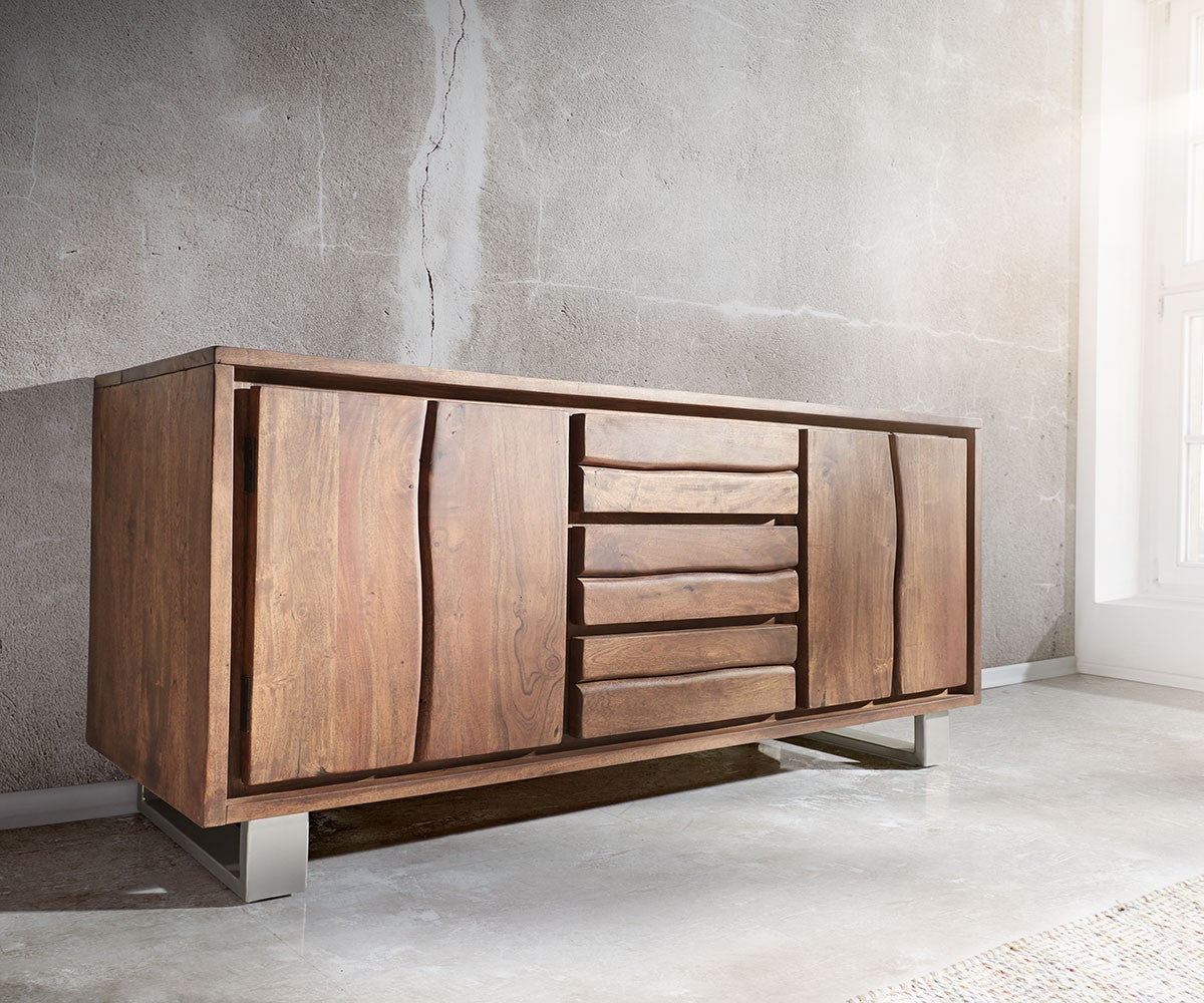 Sideboard Olympus Live-Edge 147-172 cm Acacia Wood Brown
