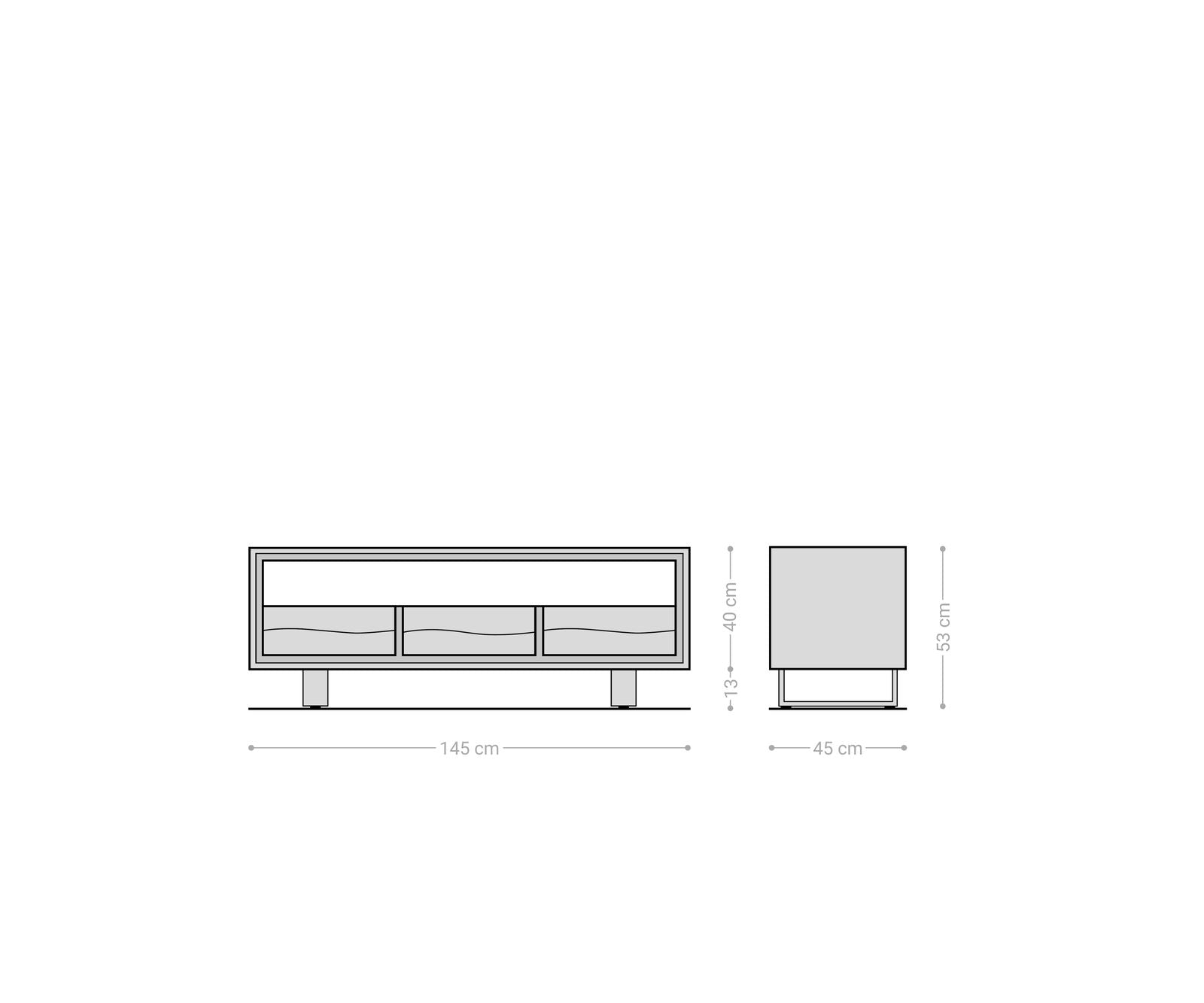 TV Stand Olympus Live-Edge 146cm Acacia Wood Natural