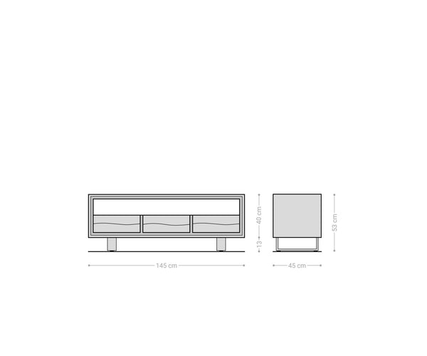 TV Stand Olympus Live-Edge 146cm Acacia Wood Natural