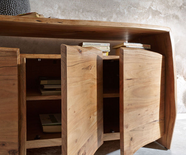 Sideboard Olympus Live-Edge 147cm Acacia Wood Natural 3 Doors 1 Compartment