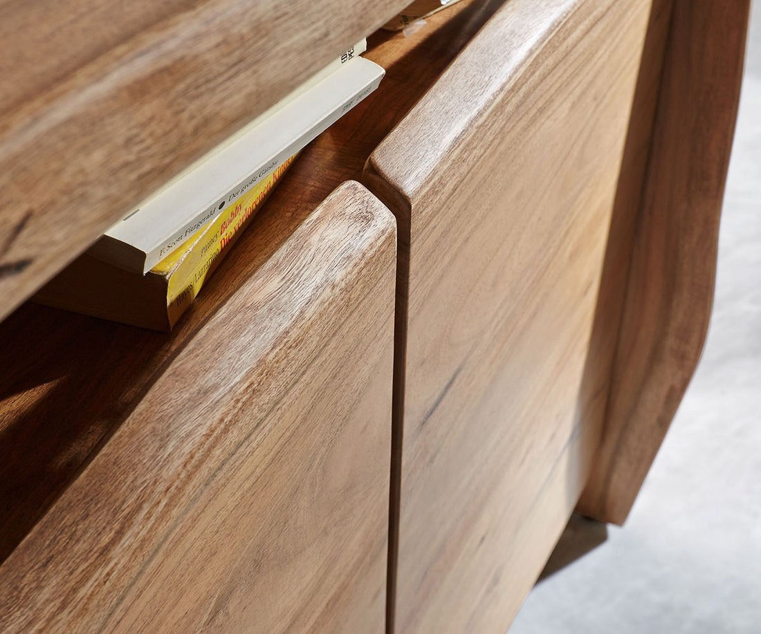 Sideboard Highland 147cm Acacia Wood Natural 3 Doors 1 Compartment