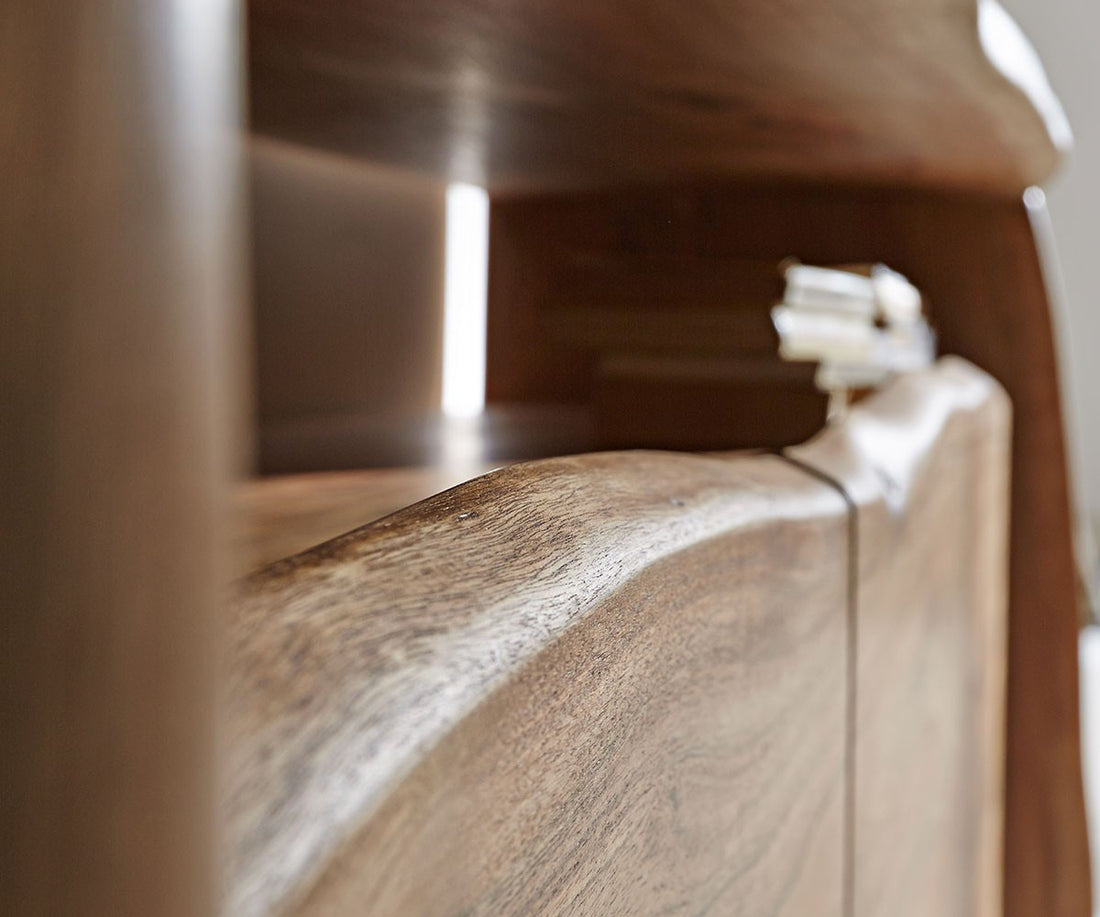 Sideboard Highland 147cm Acacia Wood Natural 3 Doors 1 Compartment