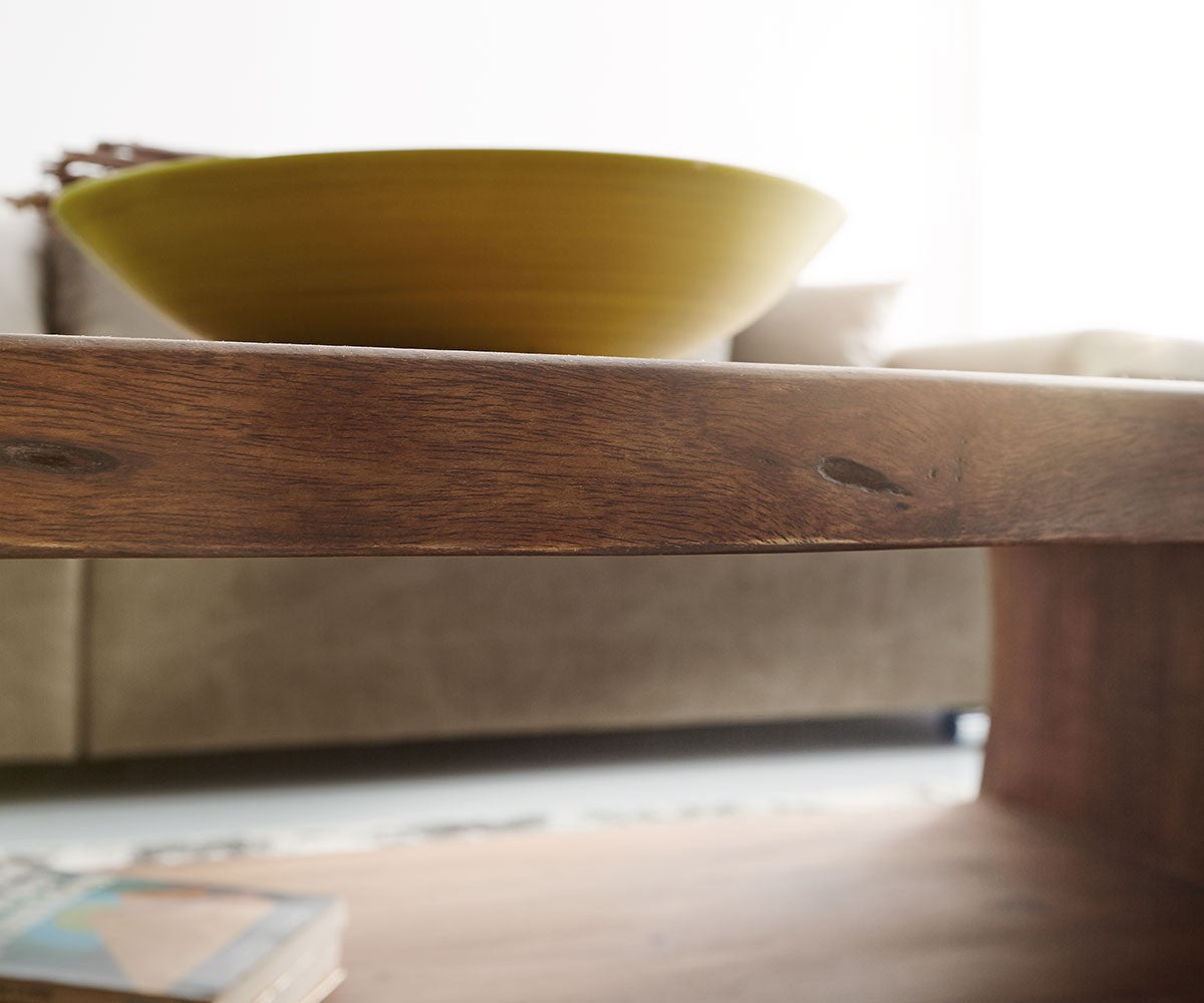 Coffee Table Olympus Live-Edge 130x60cm Acacia Wood Brown