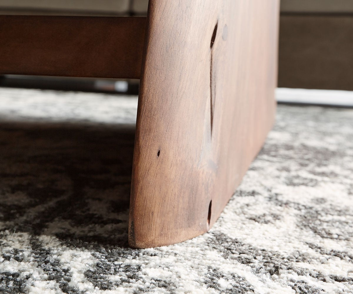 Coffee Table Olympus Live-Edge 130x60cm Acacia Wood Brown