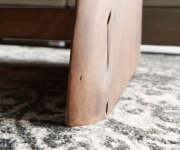Coffee Table Olympus Live-Edge 130x60cm Acacia Wood Brown
