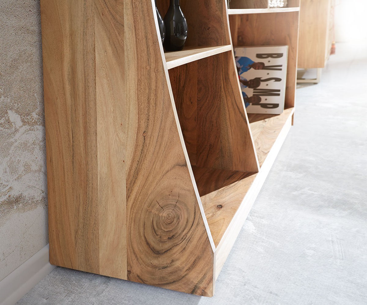 Freestanding Shelf Olympus Live-Edge 120cm Acacia Wood Natural Right
