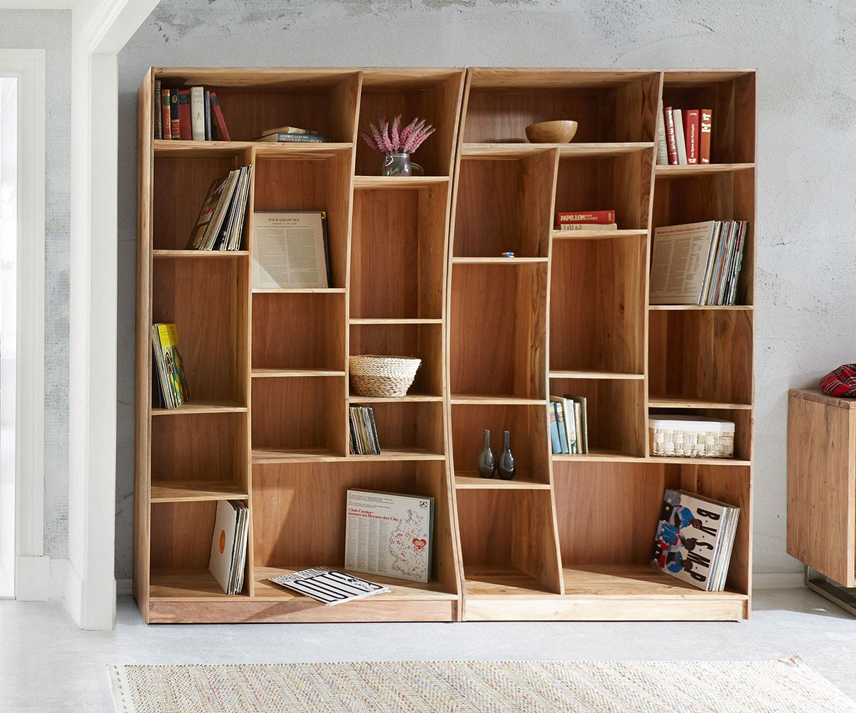 Freestanding Shelf Olympus Live-Edge 120cm Acacia Wood Natural Right