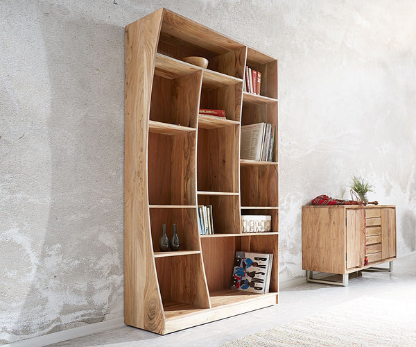 Standing Shelf Olympus Live-Edge 121 cm Acacia Wood Natural Right
