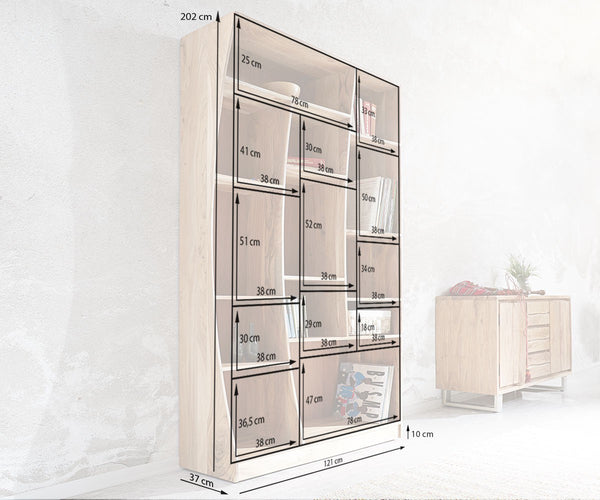Freestanding Shelf Olympus Live-Edge 120cm Acacia Wood Natural Right