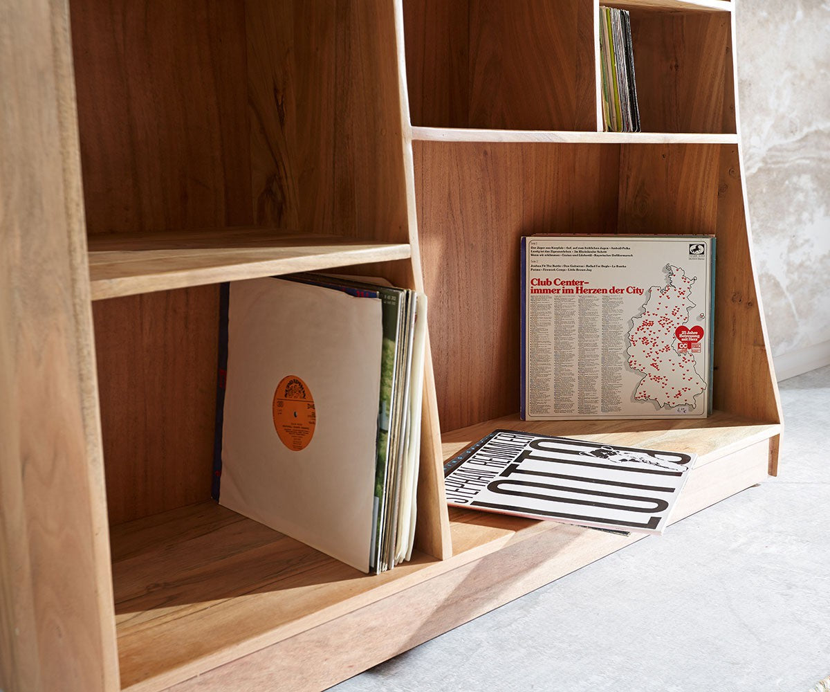 Freestanding Shelf Olympus Live-Edge 120 cm Left Acacia Wood Natural