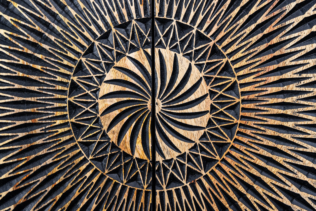 Cabinet Illusion 120cm Mango Wood Black