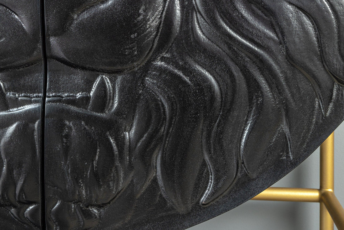 Cabinet Lion 140cm Mango Wood Black