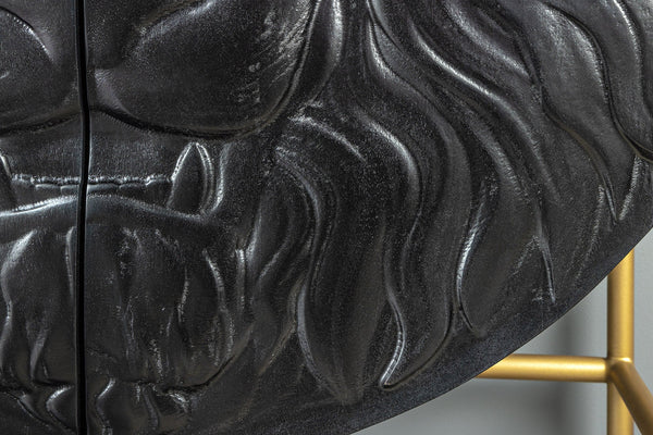 Cabinet Lion 140cm Mango Wood Black