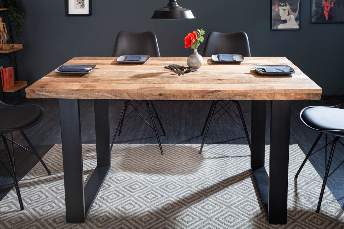 Dining Table Blacksmith 160cm Mango Wood Natural