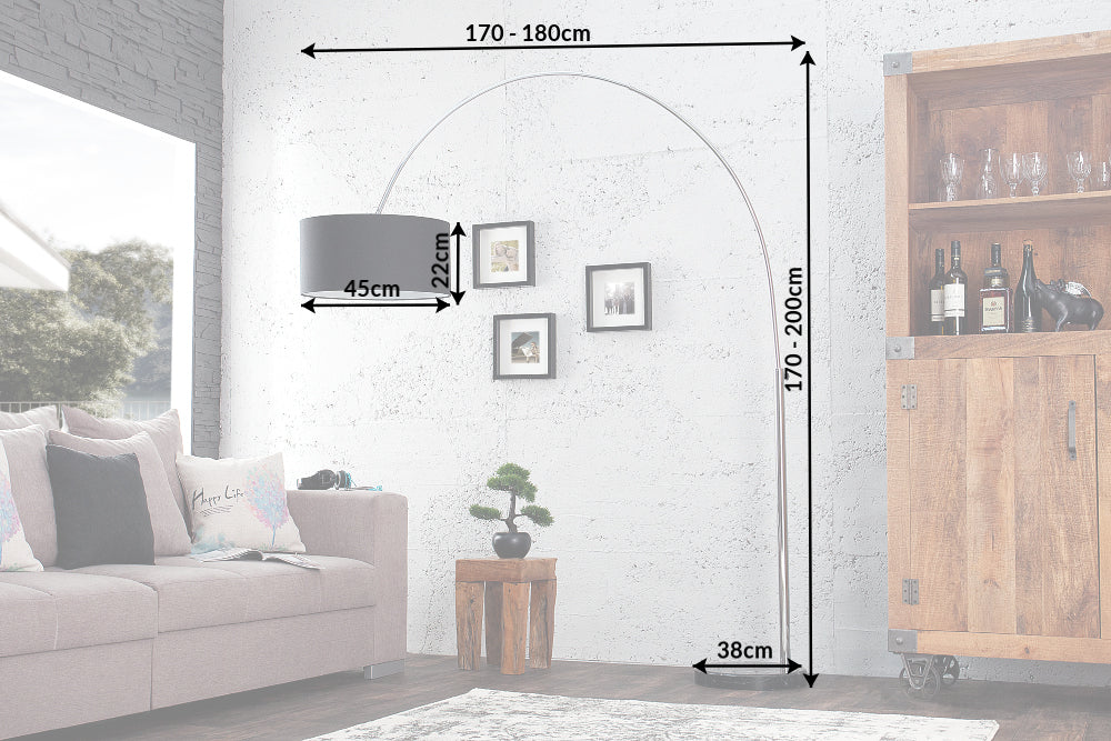 Floor Lamp Big Bow 170-200cm Black