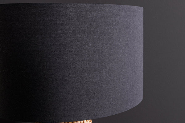 Table Lamp Zea 61cm Seagrass Natural Black Shade